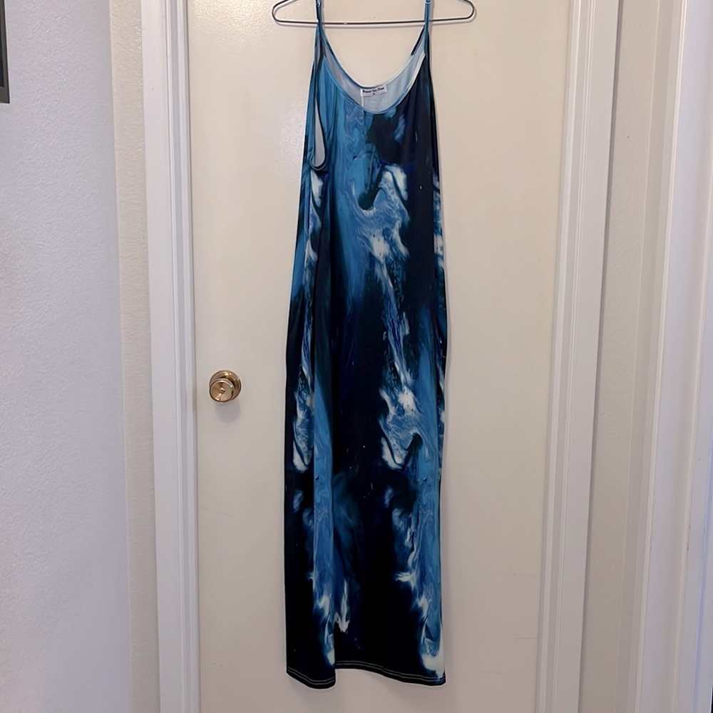 Strappy multi colour maxi dress 4X